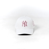 MLB NY YANKEES OUTLINE ROSE GOLD WHITE CAP 100% ORIGINAL