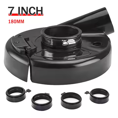 7-Inch Angle Grinder Dust Shroud, Universal Vacuum Dust Shroud Cover Kit With 4pcs Locating Ring for