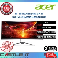 Acer Nitro 34" ED343CURH 4K UHD 100HZ 1MS DisplayPort DP HD MI Curved Gaming Monitor UM.CE3SM.H01