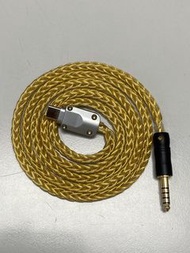 Dyson Zone / Dyson Ontrac 訂製DIY銅鍍金升級線 USB-C 轉 4.4mm 耳機線，配用Oyaide 銀錫焊製(小尾巴Dac用)