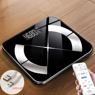 BMI Bluetooth Fat Scale Smart Digital Bathroom Weight Wireless Weight Scale USB Rechargeable Smartph