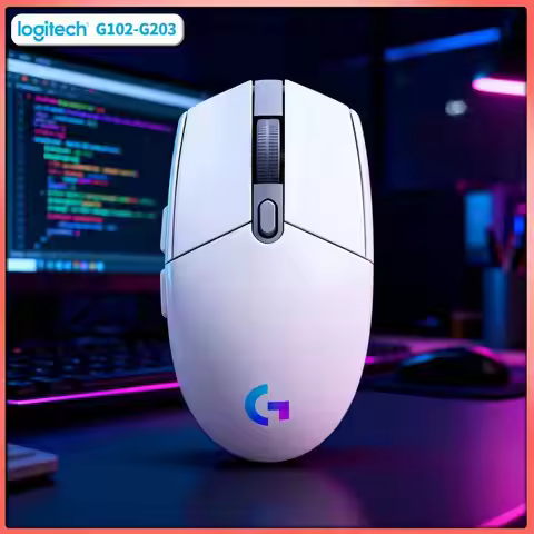 Logitech G102 Wired Mouse Adjustable DPI 1ms Response Time RGB Lighting for Gaming Office Daily Use