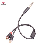 6.35mm Male to Double   Female Audio Adapter Cable Part  Female to 1/4 Inch Splitter Cable, 6.35mm t