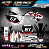 DECAL STICKER CRF 250 FULL CUSTOME NO NAME STICKER CRF 250 MD004