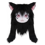 SMILETERNIT Animal Head Cat Fursuit Cut Mask Halloween Masquerade Cosplay Costume Props
