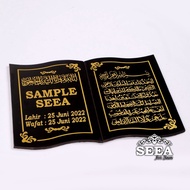GARANSI !!! BATU NISAN MAKAM KUBURAN  LEMPENGAN BENTUK BUKU 30x40 KERAMIK TILE + PACKING