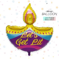 18 Inch Diwali Aluminum Film Balloon Happy Diwali Festival Decor Decoration item Deepavali Celebrati