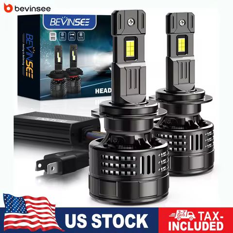 BEVINSEE H4 H7 LED Headlight Bulbs H11 H8 H9 9005 HB3 9006 HB4 9012 HIR2 LED Bulbs 28000LM 150W Supe