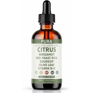 Liver Cleanse Formula, Cholesterol Support Blend with Citrus, Bergamot, Red Yeast Rice, Soursop, Oli