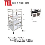 YHL 2 Doors Aluminium Rack With Open Shelf / Kitchen Cabinet / Storage Cabinet