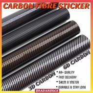 2D 3D 5D 6D CARBON FIBRE STICKER DIY Flat Black Karbon Tinted Kereta Moto Car Sticker Carbon Stiker 