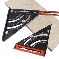 【Stylish】 Folding Triangle Ruler Multi-Function Metal Ruler Speed Square Angle Marking Gauge Miter F