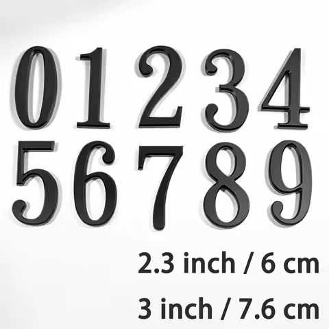 6-7.5 Cm Exterior House Numbers Letters&Numbers Door Plate Self Adhesive Digits Office Address Resid