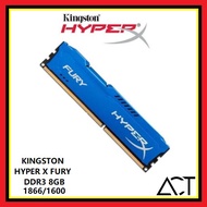= DDR3 RAM = KINGSTON HYPERX FURY 8GB RAM DDR3 1866MHZ / PC3 15000 HX318C10F/8 ( USED )