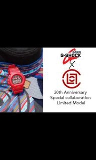 <改裝錶帶連錶殼full set水晶紅> G shock x Clot special limited watch model parts dw6900改裝 dcdt