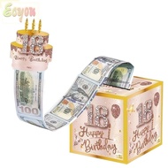 ECYOU Money Roll Gift Box, with Card Money Bouquet Birthday Pull-Out Money Gift Box,  Gift Interacti