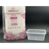 A1000Rectangular Disposable Plastic Food Container [ 50sets± ]