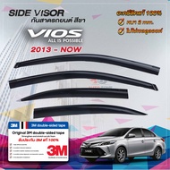 คิ้วกันสาดรถยนต์ สีดำ TOYOTA VIOS 2013-ปัจจุบัน  โตโยต้า วีออส  คิ้วกระจก คิ้วกันสาด คิ้วประตู คิ้วก