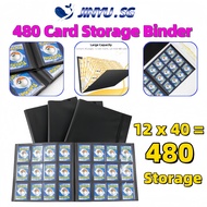 Card Binder 12 Pockets Game Card Album Holds 480 Cards Pokémon Cards Collection Holder Toploader Bin