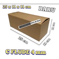 Cardboard box packing 25x11x11 cm Plain and 4mm Thick Packing C FLUDE