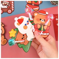 (SG LOCAL INSTOCK) Cute Christmas theme lollipop candy card for party gift bags perfect for children