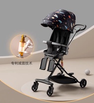 Xe đẩy gập gọn 2 chiều M9 ngả lưng 180* có lò xo chống sốc khóa bánh mái che đệm dây đai an toàn cho