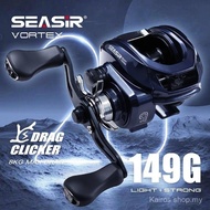 Kekili Memancing Baitcasting Vortex, Seasir, Nisbah Gear Kelajuan Tinggi 7.0: 1, 5 + 1BB, Seret Maks