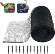 Koi Pond Netting Kit 20 x 40 ft Black Heavy Duty Net for Leaves Reusable Pool Cover Protecting Fish 