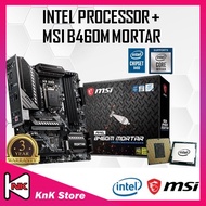 MSI B460M MORTAR B460 LGA1200 MOTHERBOARD + Intel 10TH GEN PENTIIUM / CORE I3 / I5 / I7 / I9 / GT710
