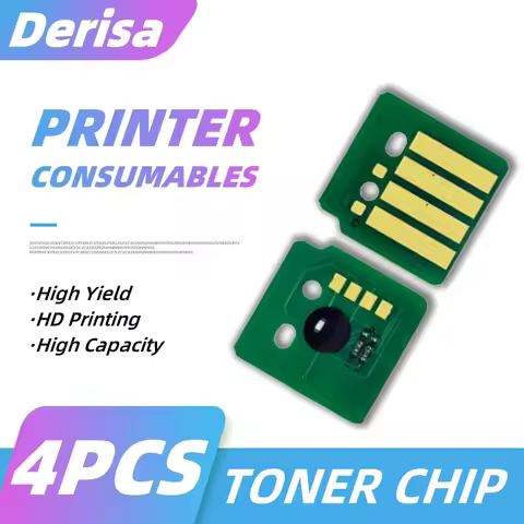 Derisa 4pcs Chip For Xerox VersaLink C7120 C7125 C7130 Toner Cartridge 006R01828 006R01829 006R01830