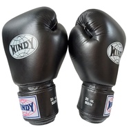 Windy Boxing Gloves BGVH (810121416161820 oz.) ฺBlack Genuine Leather Sparring MuayThai MMA K1นวมซ้