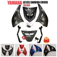 LC135 V3 V4 V5 V6 V7 HORN COVER & LEG SHIELD SIDE COVER WITH LOGO & ENGINE COVER CARBON BLACK RED BL