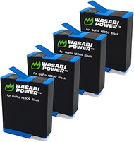 Wasabi Power HERO9 Battery (4-Pack) for GoPro Hero 9 Black (Fully Compatible with GoPro Hero 9 Original Battery and Charger)