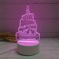 Birthday gift light happy birthday