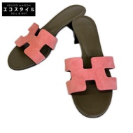Hermes Oasis Suede Sandals, Size 36 [Used]