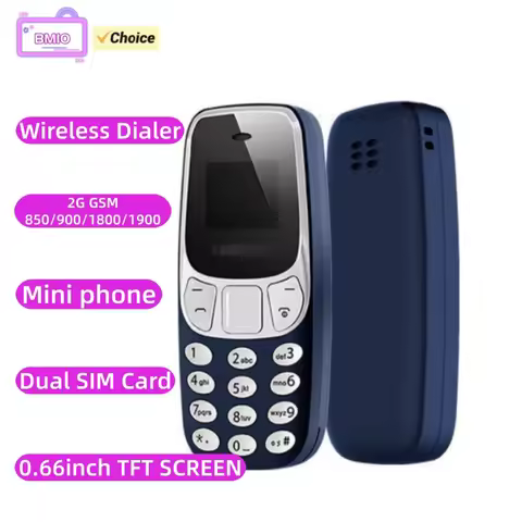 BM10 Mini Phone Super Small Cellphone Wireless Dialer 0.66inch Screen 350mAh Battery SMS Dual SIM Ca