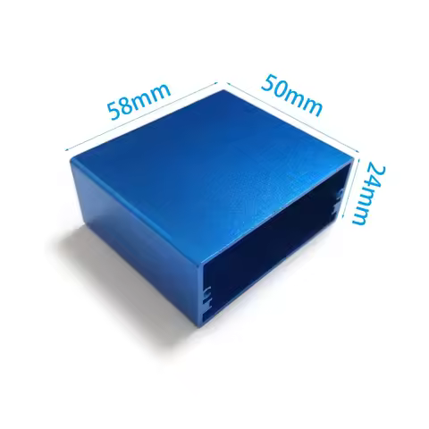 Aluminum Enclosure Power Shell Desktop Box DIY 50*58*24mm NEW Wholesale Blue Color
