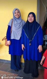 Siti Khaleeda Blouse Lubna Ironless Labuh Tak Payah Gosok Muslimah Patut Shariah Tutup Aurat Baju Wa