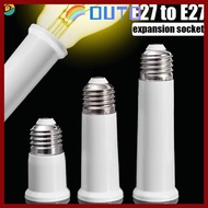 【in stock】OUTO Lamp Holder Base, Plastic 65mm/95mm/120mm E27 To E27 Extender, White Light Bulb Adapt