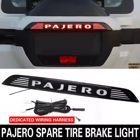 Spare Tire Cover Brake Light Marquee Streamer With Light Rear Trim Strip Car Mitsubishi FOR Pajero V