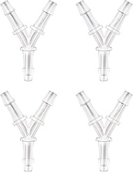 Aquarium Air Pump Connectors, 4 Pcs Y-Shaped Aquarium Air Valve Aquarium Airline Tubing Connector Pl