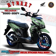 Full Body Motorcycle Decal Sticker HONDA BEAT Street 2020-2023 Stromblast Motif BSD38 Customizable D
