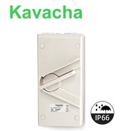 Schneider Kavacha 20A 440V Weatherpoof Double Pole Isolator Switch IP66