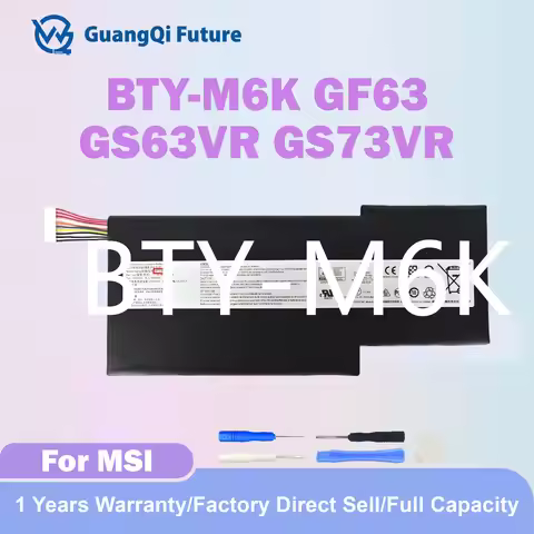 BTY-M6K New Battery Replace for MSI MS-17B4 MS-16K3 GF63 GS63VR GS73VR 7RG Thin 8RB 8RD 8RC GF75 9SC