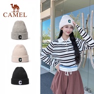 CAMEL Autumn/Winter Thickened Warm Double-Layer Embroidered Knitted Beanie