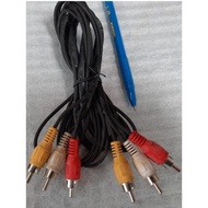 Audio Video Cable RCA Signal AUDIO STEREO + VIDEO 1.4 Meters.