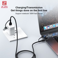 ZUZG USB C Lightning Adapter Cable, USB C to USB C Adapter 60W PD [Fast Charging & Data Sync] 4 in 1