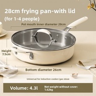 CAROTE | Stainless Steel Ceramic Non-Stick Pan for Induction Cooktop Steak Frying