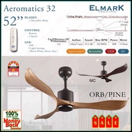 Elmark Ceiling Fan AEROMATICS 32 DC Motor 52 inches Remote Control Ceiling Fan ((6 Speed reversible)