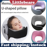 [Georgia]  Memory Foam Neck Support for Travelers Adjustable Travel Pillow Comfortable Memory Foam Travel Pillow with Adjustable U-shaped Design Soft Touch Neck Pillow for Airplane